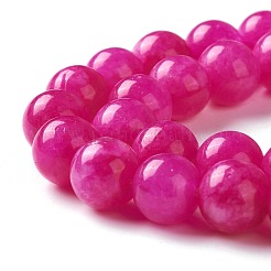 Natürliche weiße Jade Nachahmung rosa Sugilit Perlen Stränge&nbsp;X-G-I299-F11-8mm