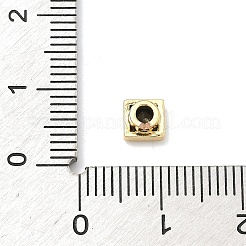 Cabochons carrés en laiton micro-pavés de zircone cubique&nbsp;KK-P345-13G-E04