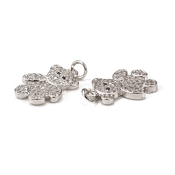 Latón micro pavimenta colgantes cúbicos de zirconia pájaro&nbsp;KK-E068-VB309