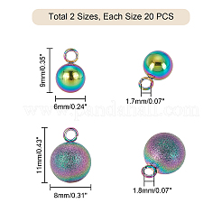 40 Stück 2 Stile PVD-Vakuumbeschichtung 304 Edelstahl Charms&nbsp;STAS-UN0021-81M
