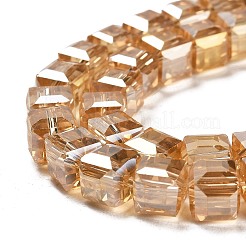 FilI di perline in vetro placcato&nbsp;EGLA-D018-8x8mm-49