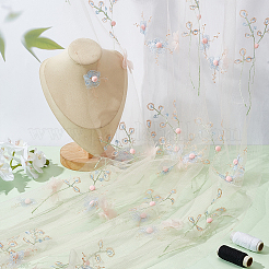Blumenmuster-Polyesterstoffe&nbsp;DIY-WH0622-079