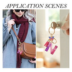 Porte-clés papillon en résine et alliage&nbsp;KEYC-TADJ0002-02G-N