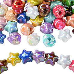 50 pièce de perles en plastique plaquées UV&nbsp;SACR-CJ0001-69
