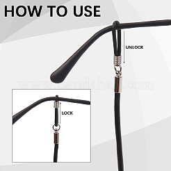 Correa de piel de vaca para el cuello para gafas&nbsp;AJEW-WH20033-113B-02