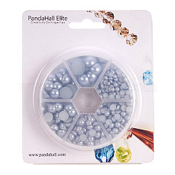 Cabochon in abs a forma di cupola in plastica imitazione perla&nbsp;SACR-PH0001-41