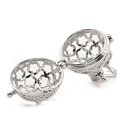 Pendentifs de cage de perle en laiton de placage de support&nbsp;KK-D025-01C-P