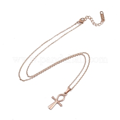 Collane a catena in acciaio inossidabile placcato ionico (ip) 304&nbsp;NJEW-G081-07RG