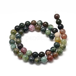 Agate indienne naturelle chapelets de perles rondes&nbsp;X-G-P075-40-8mm