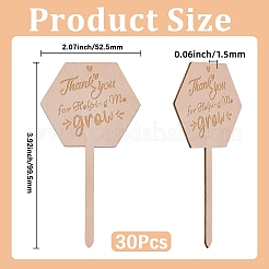 30 étiquette de plante en bois&nbsp;DIY-GF0014-19B