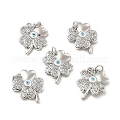 Colgante micropavé cubic zirconia de latón&nbsp;KK-E068-VB134-1