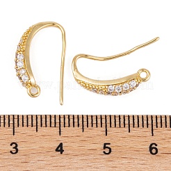 Cremagliera in ottone placcatura zirconi orecchino ganci&nbsp;KK-S374-05G-08