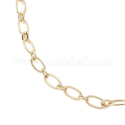 Creazione di collane scorrevoli con catena figaro in ottone&nbsp;AJEW-JB01490-01