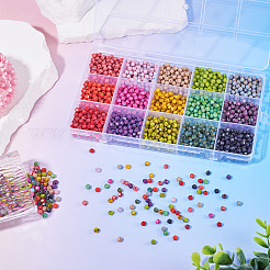 1500 Stück 15 Farben Picasso Backfarbe Glas Saatperlen&nbsp;SEED-TA0001-50