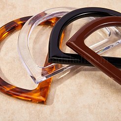 8 Stück 4 Farben Kunststoff D-Form Handtaschengriff&nbsp;KY-SZ0001-03