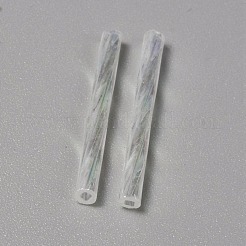 Transparente Farben Regenbogen Glas Twist Signalhornperlen&nbsp;GLAA-WH0039-11C