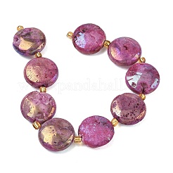 Hebras de cuentas de cristal de geoda druzy electrochapadas&nbsp;G-G459-04I