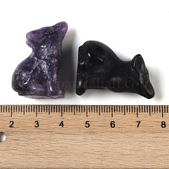 Aus natürlichen Edelsteinen geschnitzte Hundefiguren&nbsp;DJEW-M015-11