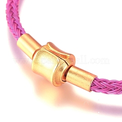 Geflochtener Edelstahldraht Armbänder im europäischen Stil&nbsp;AJEW-D047-02A-G
