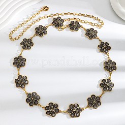 Cadena de eslabones de flores de aleación para cintura y vientre para mujer&nbsp;FS-WGE04C8-02