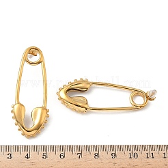 Graffetta con cuore orecchini a bottone in acciaio inossidabile 304 per donna&nbsp;EJEW-G444-02G