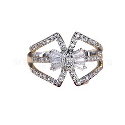 Messing Micro Pave klare Zirkonia Fingerringe&nbsp;WG9A69D-02