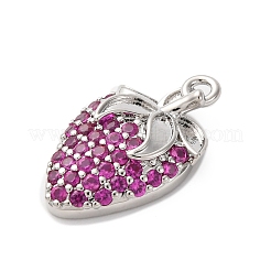 Pendentifs avec zircon cubiques à micro-pavés en laiton&nbsp;KK-F895-17A-P