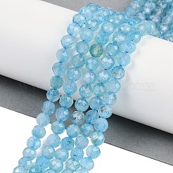 Natürliche blaue Topas-Perlenstränge&nbsp;G-F782-B07-05