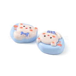 Cabochons en résine de dessin animé mignon opaque&nbsp;LS-CRES-O006-06F