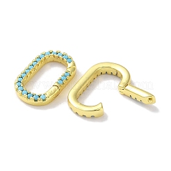 Fermoirs en laiton plaqué micro pavé de zircone cubique&nbsp;X-KK-Z039-06A-G