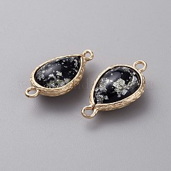 Harzimitat Muschel/Opal Verbindungsstück Charms&nbsp;RESI-WH0035-61D