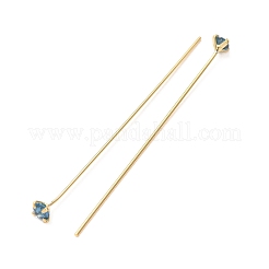 Messing micro pave zirkonia-ohrstecker-Zubehör&nbsp;CU-CBA4618-01G-06
