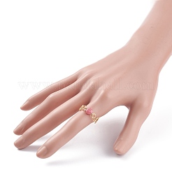 Anelli di perline di pietra mista naturale per donna uomo&nbsp;RJEW-JR00437