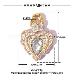 Edelstahl 304 mit Anhängern aus altmodischer Spitzenemaille&nbsp;SA-OY001-34G-01