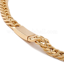 Collier à chaîne gourmette en acier inoxydable 304 avec placage ionique (IP) pour femme&nbsp;NJEW-E155-03G