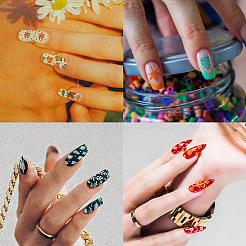 Plantillas de arte de uñas diy de acero inoxidable&nbsp;MRMJ-WH0092-005