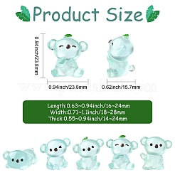 40 pezzo di 8 stili di ornamenti in miniatura di koala luminosi&nbsp;DJEW-CJZ0001-005