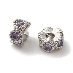 Perline zirconi micro pave  in ottone&nbsp;KK-C072-22P