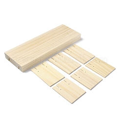 Présentoirs pour boucles d'oreilles en bois à 2 fente&nbsp;EDIS-R027-01A-02