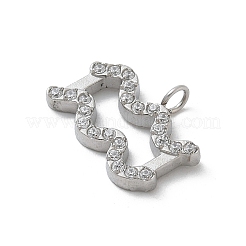 Breloques en acier inoxydable 304 micro pavé de zircones cubiques&nbsp;STAS-Z107-09P-01