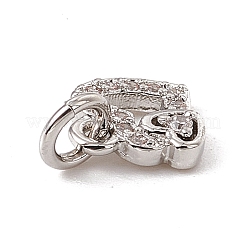 Messing micro pave klar zirkonia charme&nbsp;ZIRC-F132-97P