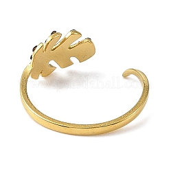Bagues de manchette ouvertes en acier inoxydable 304 avec strass pour femmes&nbsp;RJEW-F166-24G-02