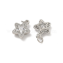 Messing micro pave klare zirkonia anhänger&nbsp;KK-D228-11P