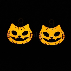 Halloween-Thema Rack-Beschichtung leuchtende Legierung Emaille Anhänger&nbsp;ENAM-N056-239G