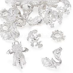 20 pièce 4 styles de capuchons de perles en alliage et de supports de cabochons suspendus&nbsp;FIND-TA0010-07