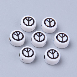 Perles acryliques blanches opaques&nbsp;MACR-S273-42A