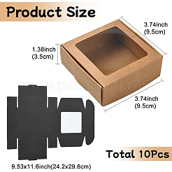 10 Stück Bonbonschachteln aus Papier in 2 Farben&nbsp;CON-YW0001-82