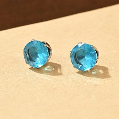 Pendientes con circonita cúbica&nbsp;EJEW-L100-01P-01