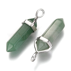 Pendentifs pointus en aventurine verte naturelle à double terminaison&nbsp;G-F295-04A