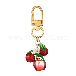 Décorations suspendues en forme de pomme en verre&nbsp;HJEW-JM04217